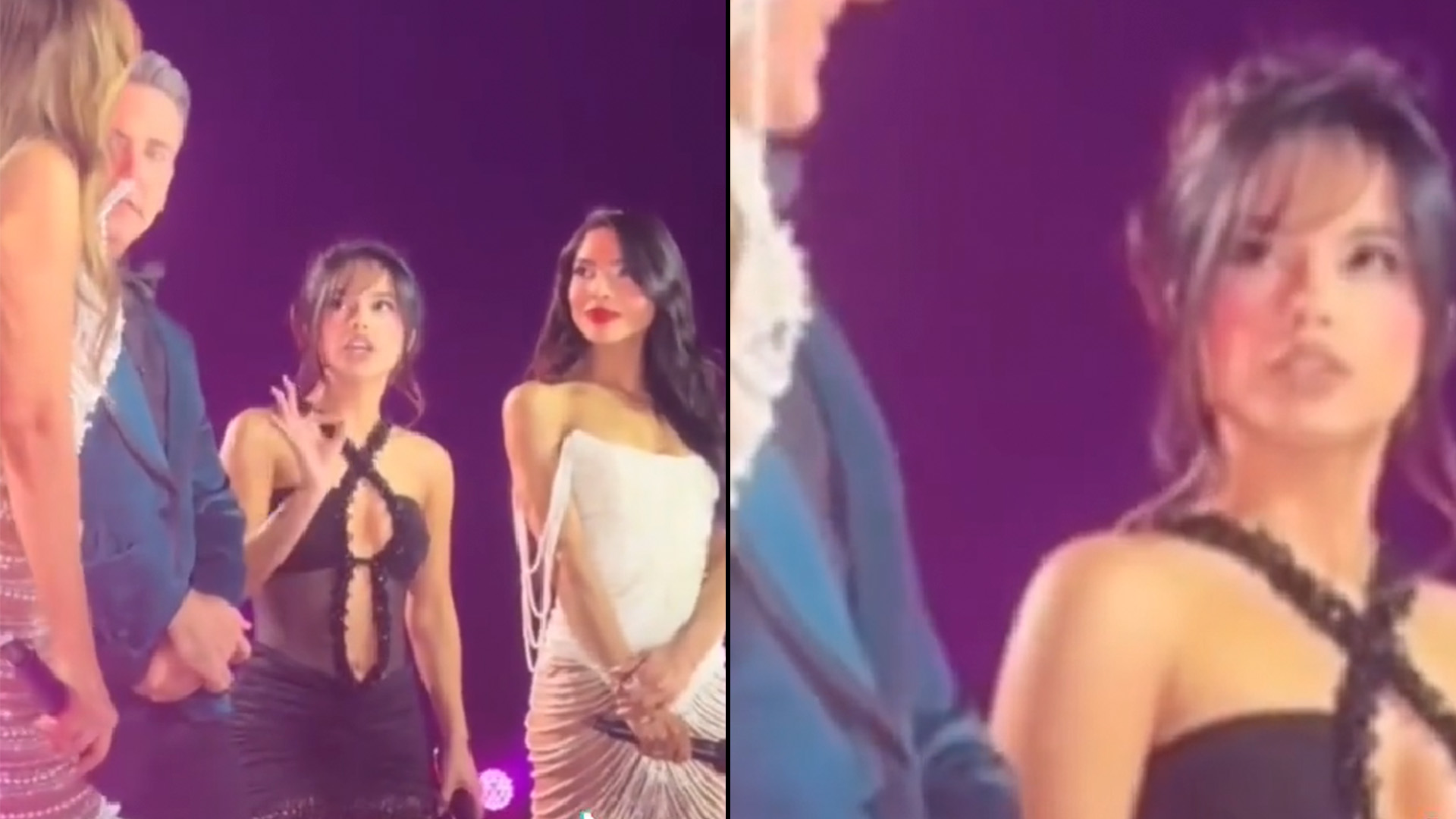 Becky G le hace gestos a Thalía; filtran VIDEO de las cantantes discutiendo  en los Latin American Music Awards - Infobae