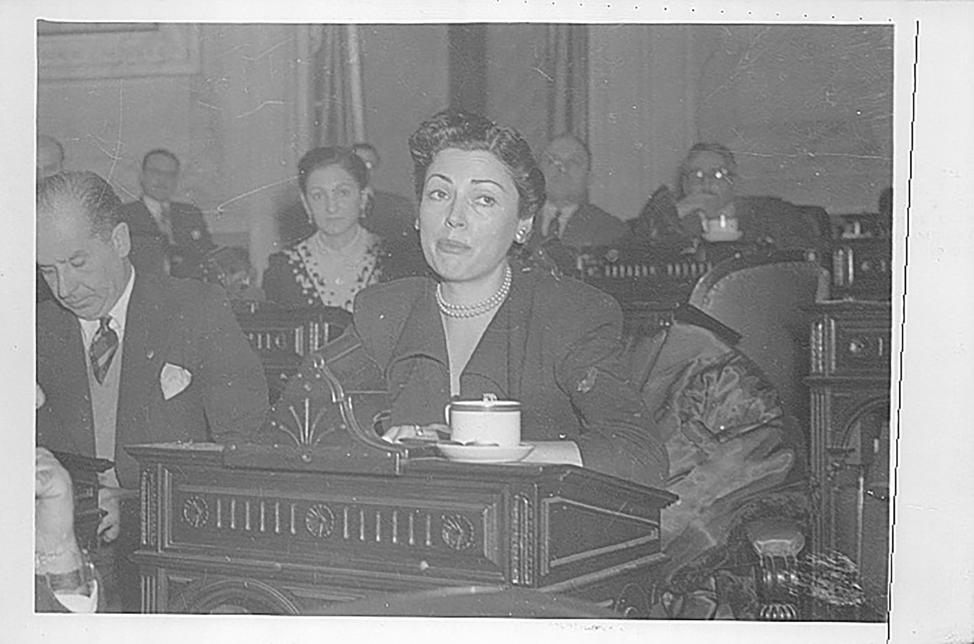Delia Parodi, una de las primeras delegadas censistas, fue vicepresidenta primera de la Cámara de Diputados de la Nación Argentina (Archivo General de la Nación)