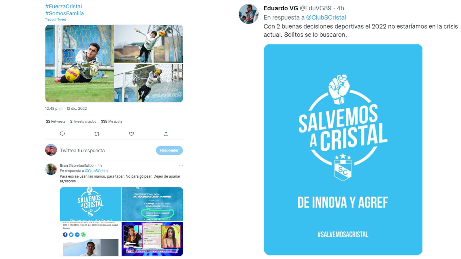 Hinchas de Sporting Cristal mostraron su fastidio contra los dueños del club en redes sociales.