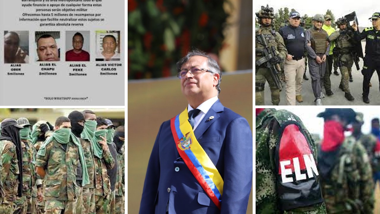 Grupos Armados Organizados que enviaron un mensaje de diálogos de paz el día de la posesión de Gustavo Petro.