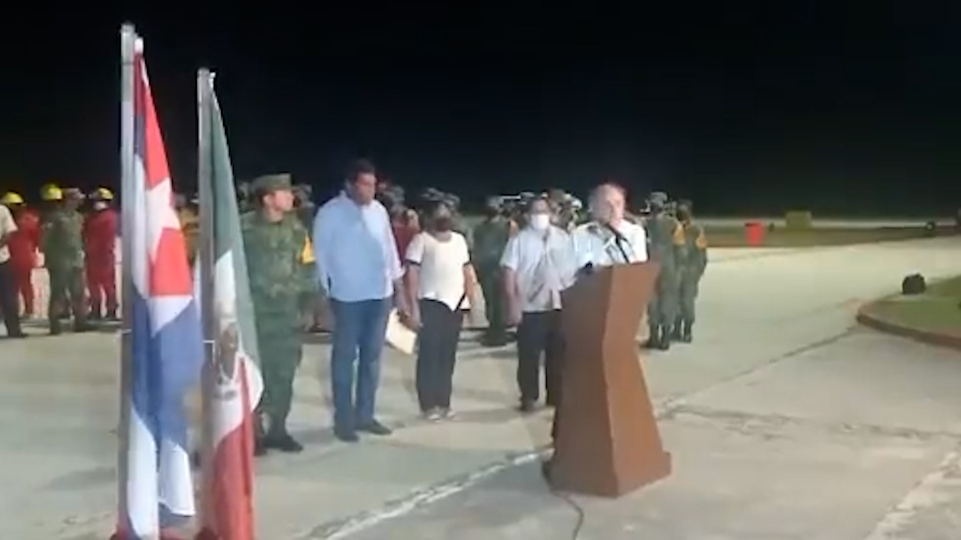 Aid from Mexico arrives in Cuba after fire in Matanzas (Screenshot)