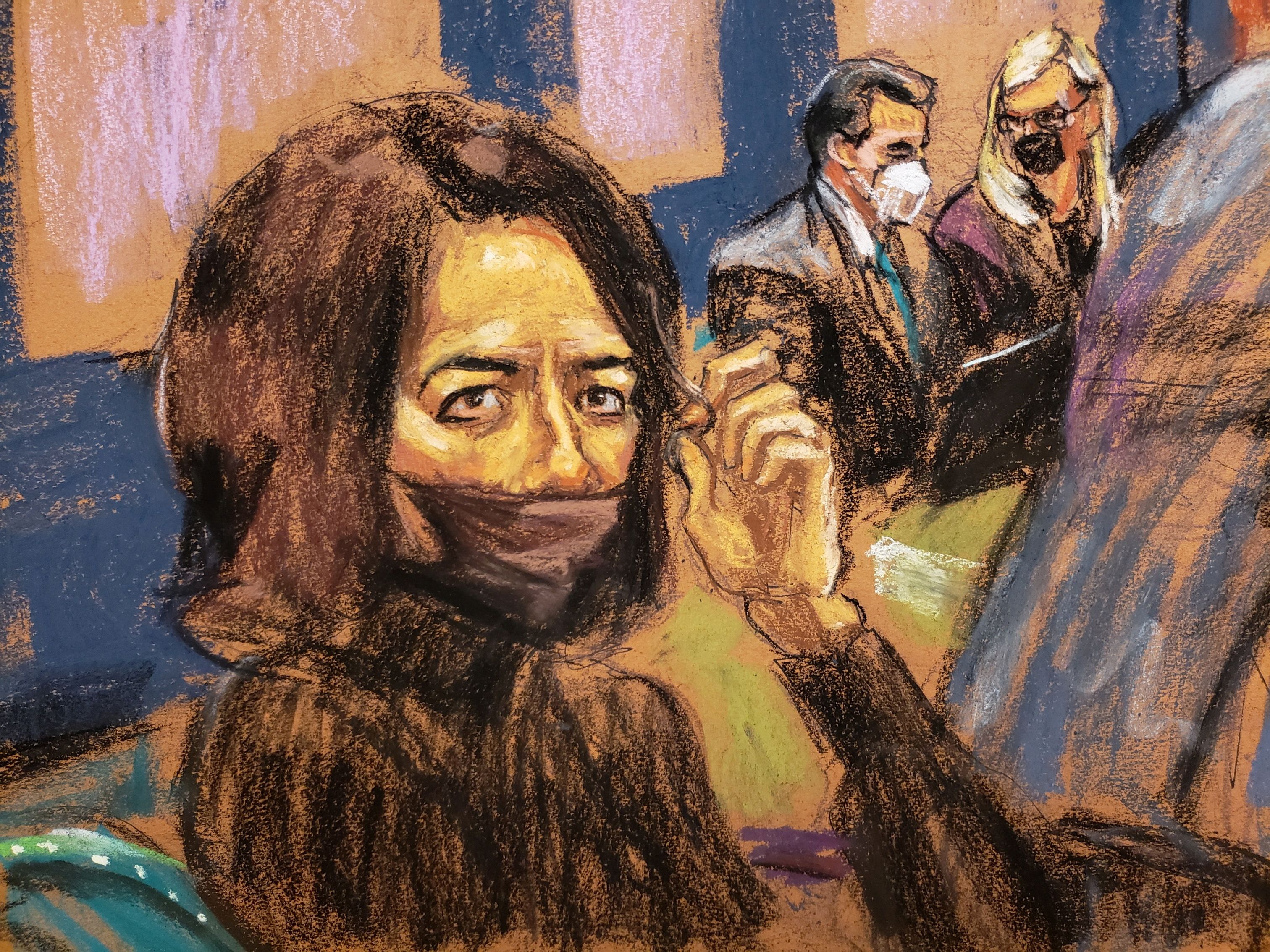 Ghislaine Maxwell en el juicio en Nueva York (REUTERS/Jane Rosenberg)