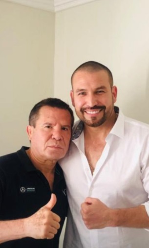 Julio César Chávez y Rafael Amaya (Foto: Instagram de Myriam Escobar)