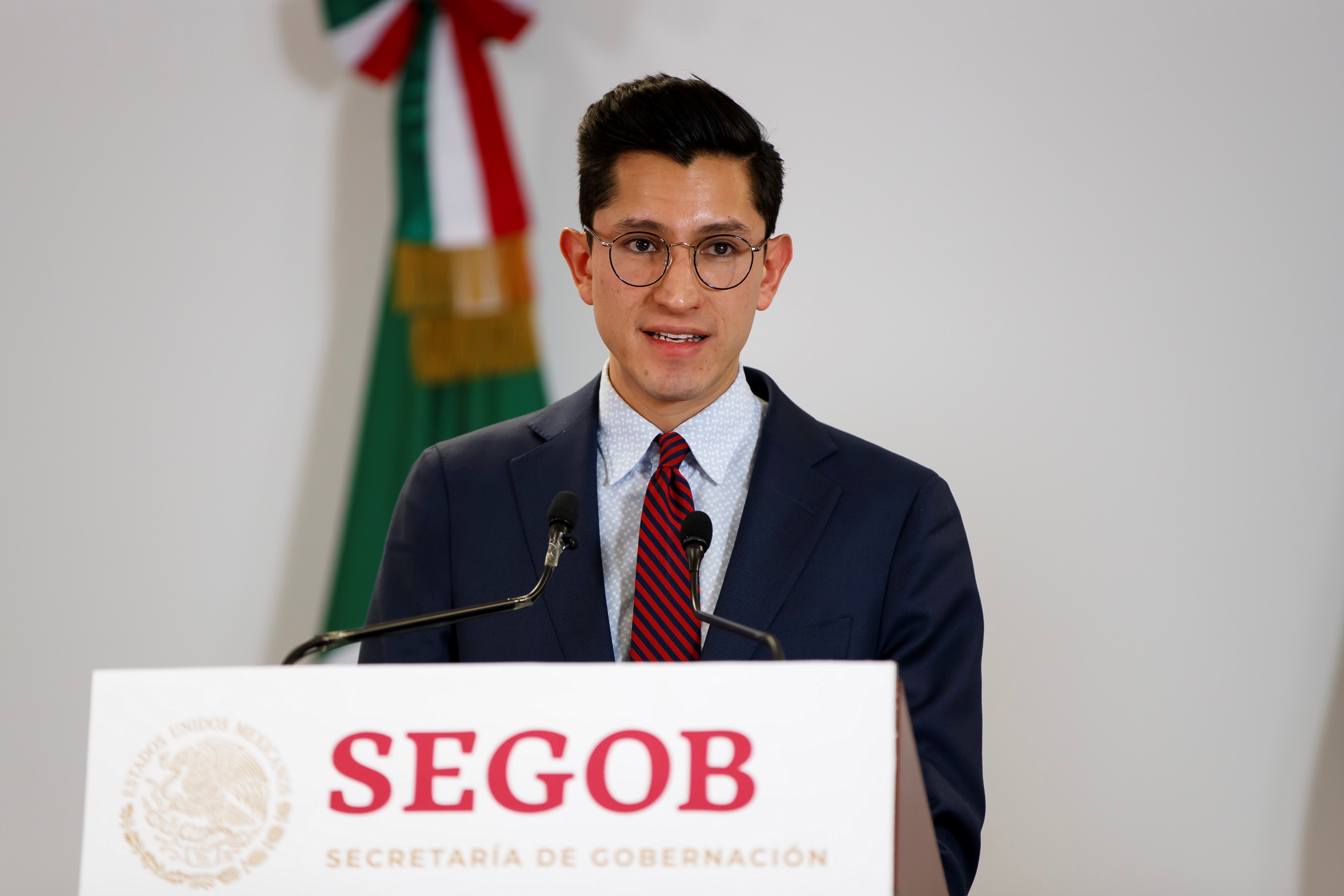 El vocero de la Secretaría de Relaciones Exteriores de México, Roberto Velasco, ofrece declaraciones en Ciudad de México (México). EFE/José Méndez/Archivo
