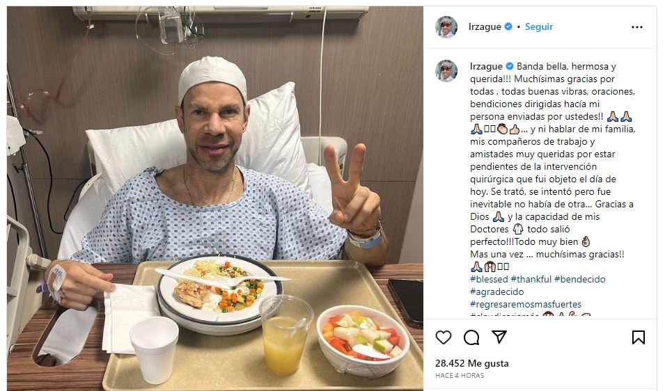 Zague comunicó la noticia en sus redes sociales (Instagram/lrzague)