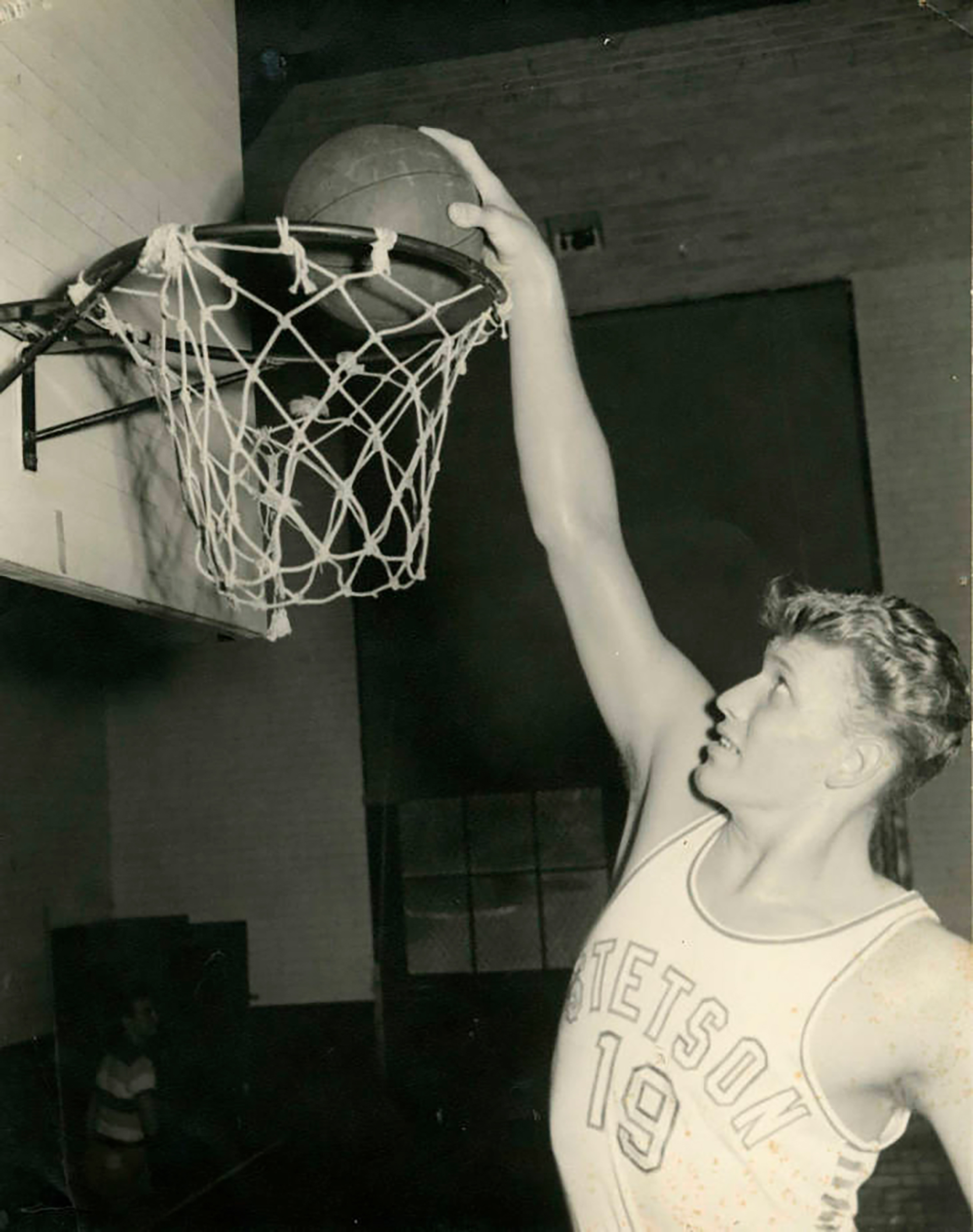 Ted Cassidy was 2.10 meters tall.  In college he was an outstanding basketball player.  His scoring and rebounding average was very high.