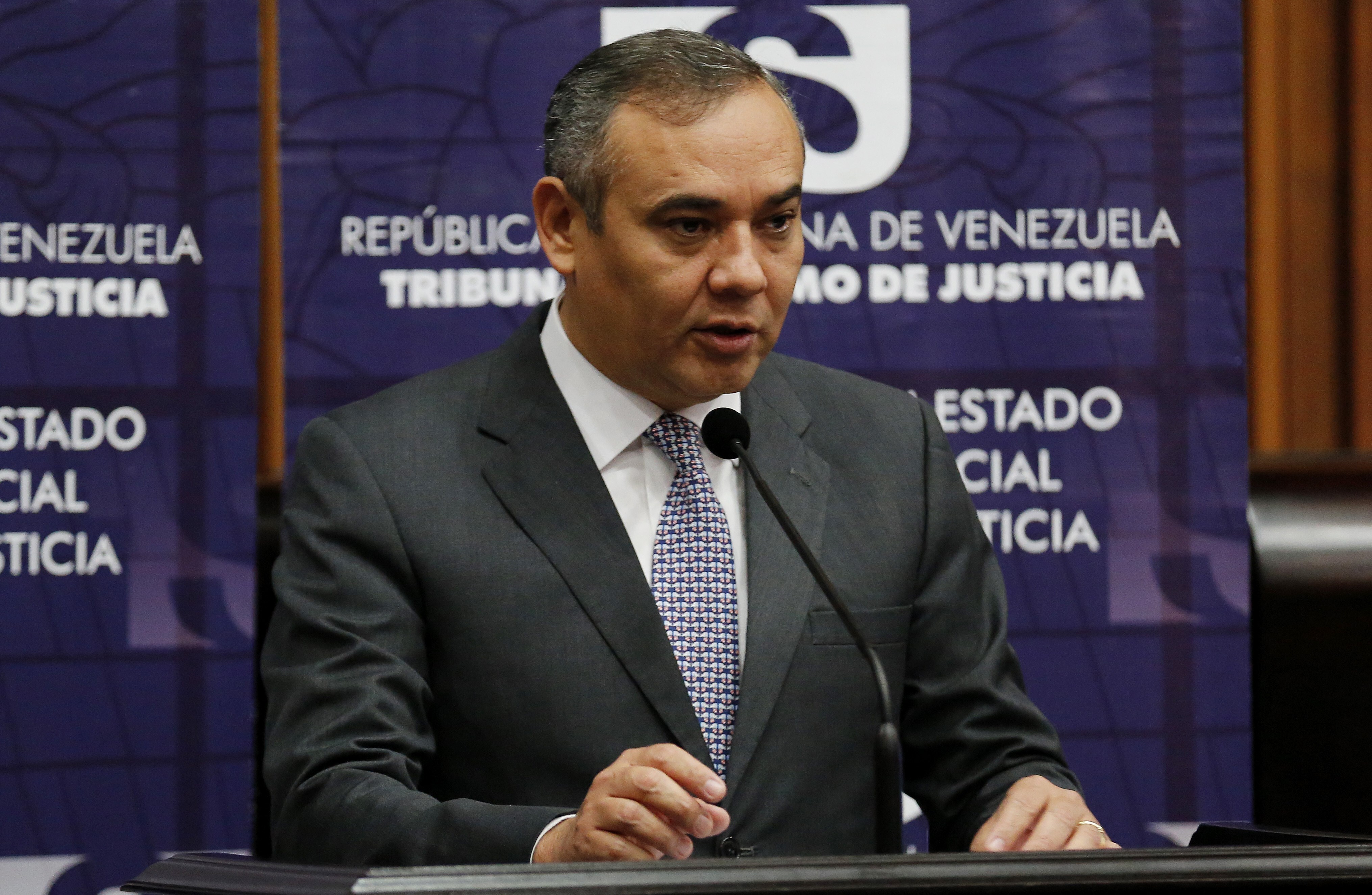 El presidente del Tribunal Supremo de Justicia de Venezuela, Maikel Moreno, en una fotografía de archivo. EFE/Leonardo Muñoz
