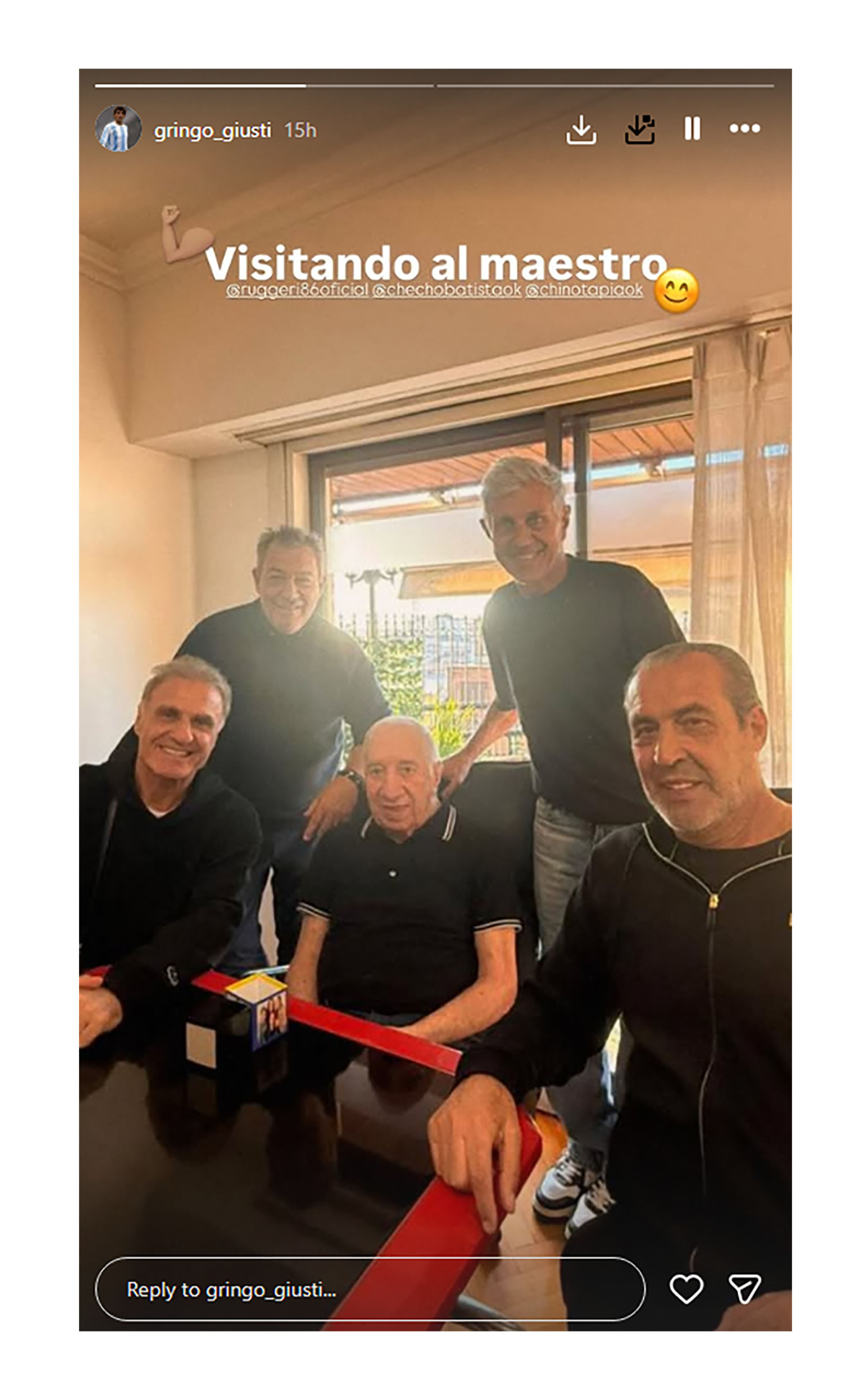"Visitando al maestro": los cuatro campeones del mundo que se reunieron con Carlos Bilardo