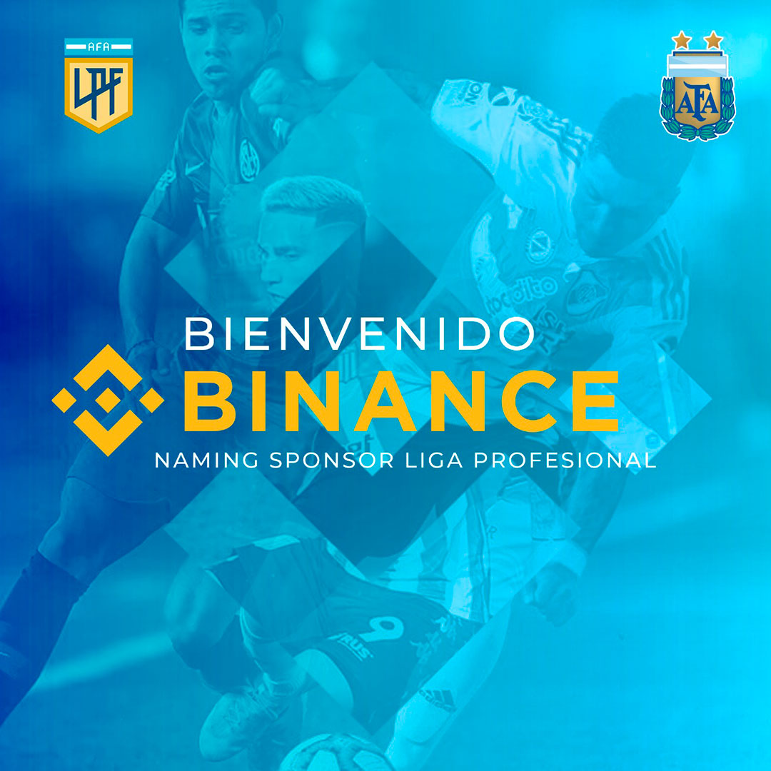 Binance además será main sponsor de la Liga Profesional