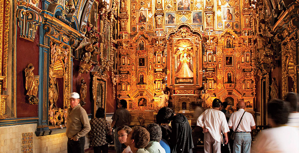Photograph of a chapel in the National Museum of the Viceroyalty.  Photo: WEB Archive Government of Mexico, Secretary of Tourism.