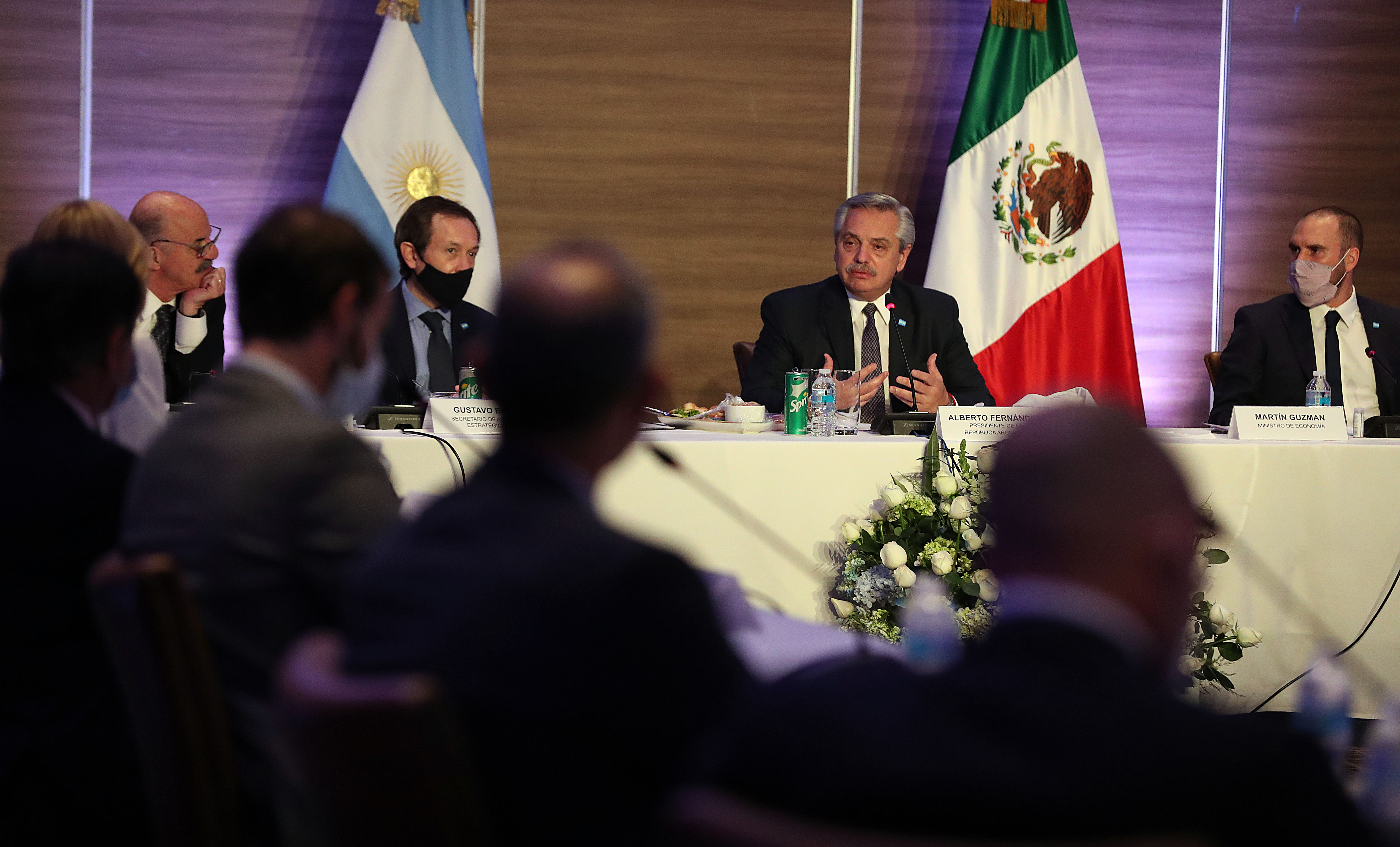 Alberto Fernández compartió un encuentro con argentinos con puestos ejecutivos en empresas en México. (Foto: Presidencia de la Nación)