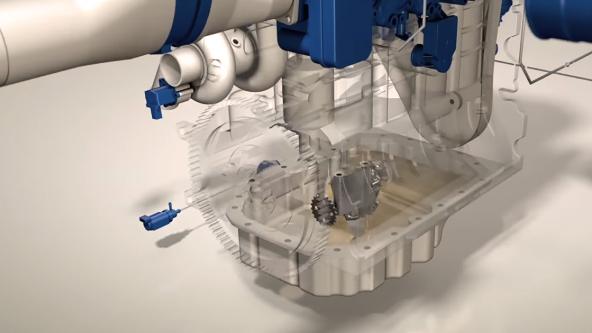 El carter en la parte más baja del motor, es donde se deposita el aceite. Según la cilindrada, un motor puede necesitar entre 4 y 6 litros para circular por todo el sistema