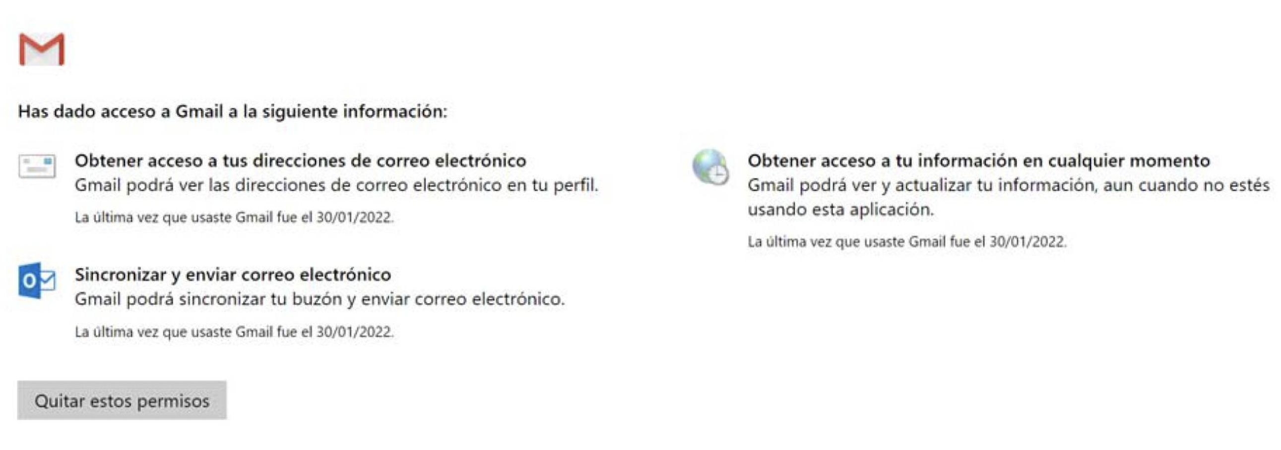 Opciones de privacidad en Gmail. (foto: Gmail/Jose Arana)