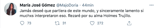 Trino de condolencias, María José Gómez.