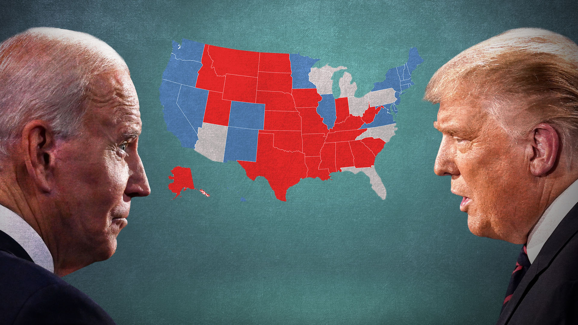 Joe Biden y Donald Trump se reparten el favoritismo en la mayoría de los estados del país, pero hay un puñado que está muy disputado y puede torcer el rumbo de la elección