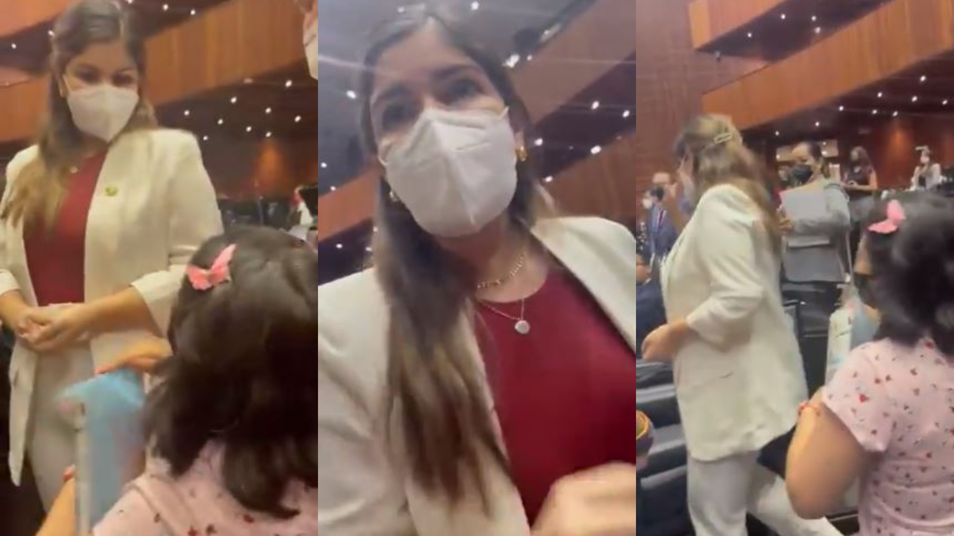 Diputada de Morena ignoró a mujer que se arrodilló al pedir medicamentos para su hijo con cáncer