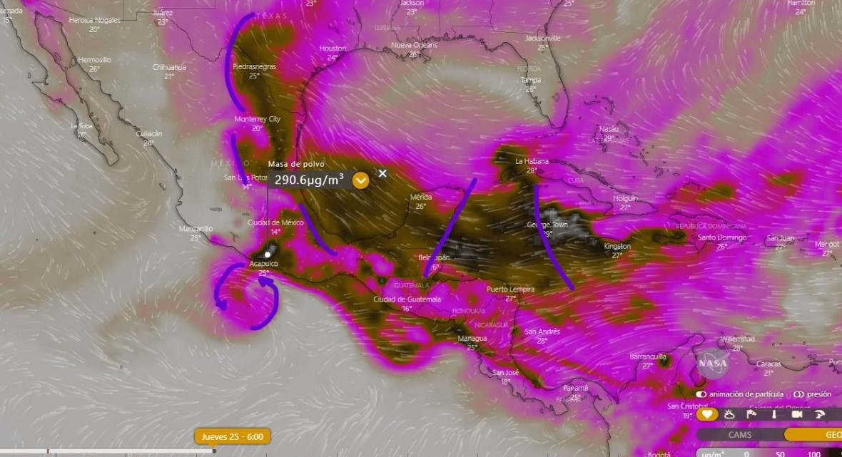 Así Es Como Se Ve La Llegada Del Polvo Del Sahara A México Infobae 6366