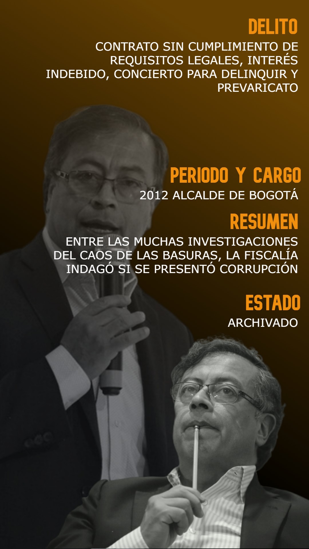 Investigaciones por corrupción que involucraron a Gustavo Petro