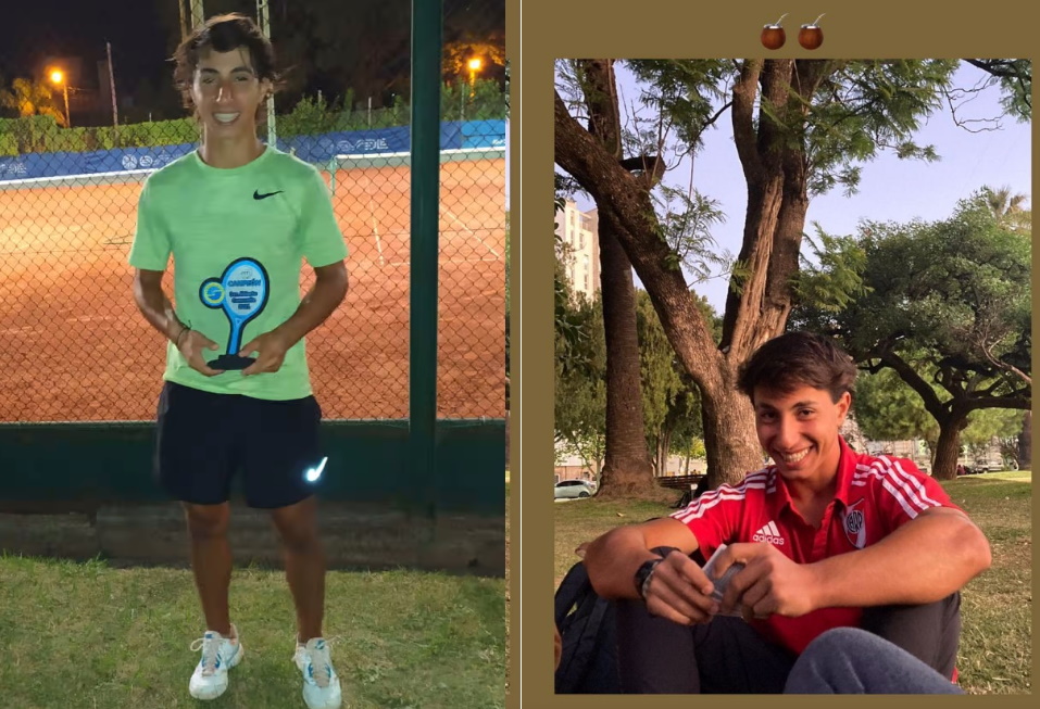 Tiago Alomar tenía 17 años y era una de las máximas promesas del tenis de Entre Ríos (@tiago_alomar)