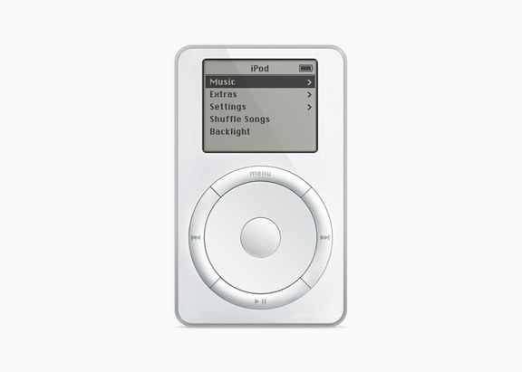 La primera generación de iPod presentado por Apple se caracterizaba por tener la capacidad de almacenar hasta 1.000 canciones en el dispositivo. (Apple)