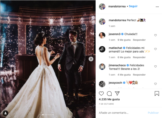 El secretario de Salud de Baja California acusó que en la boda del actor Armando Torrea, y Laura Pérez no se implementaron las medidas de higiene para detener la propagación de COVID-19 (Foto:  Instagram)