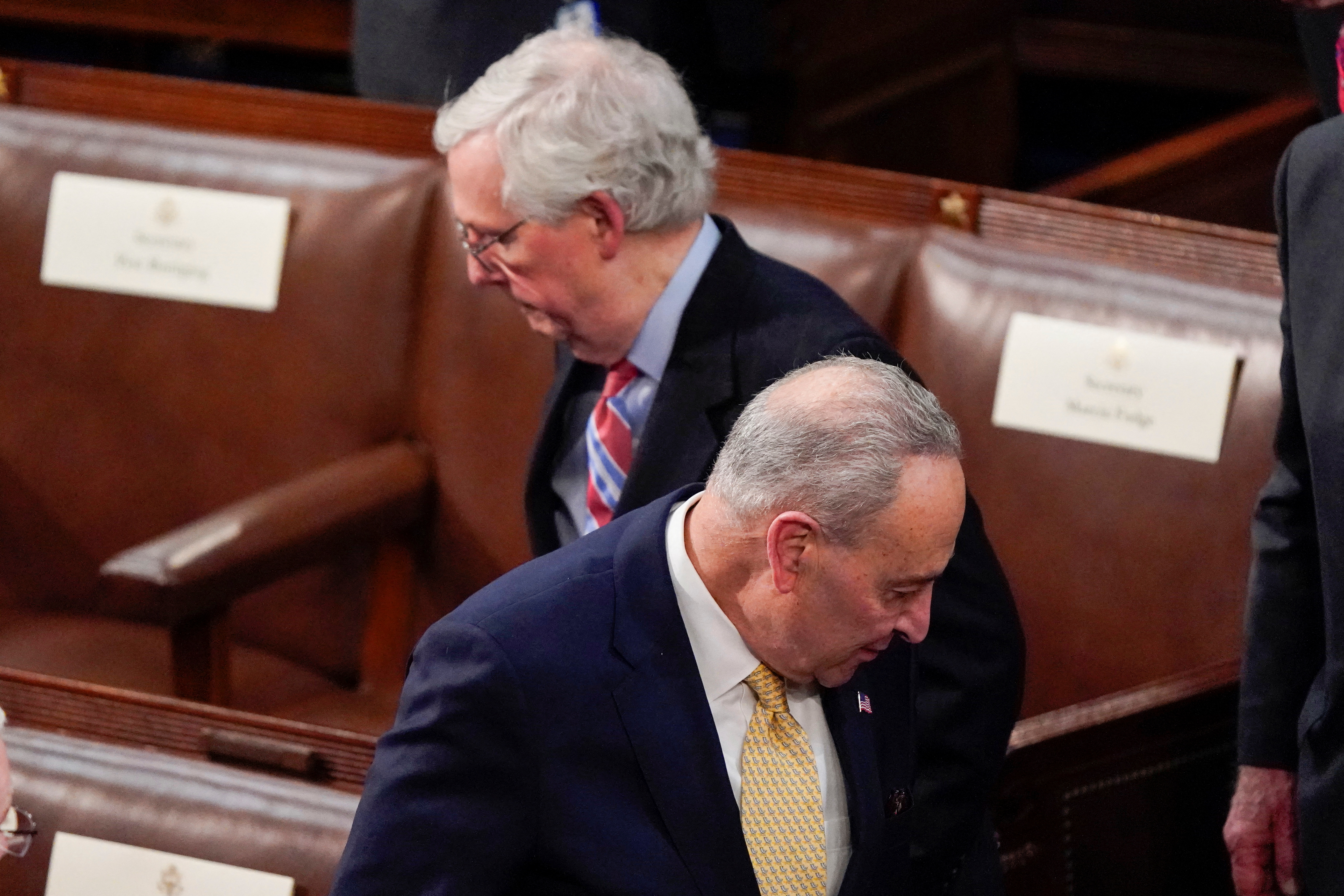 El demócrata Chuck Schumer y el republicano Mitch McConnell (J. Scott Applewhite/REUTERS)