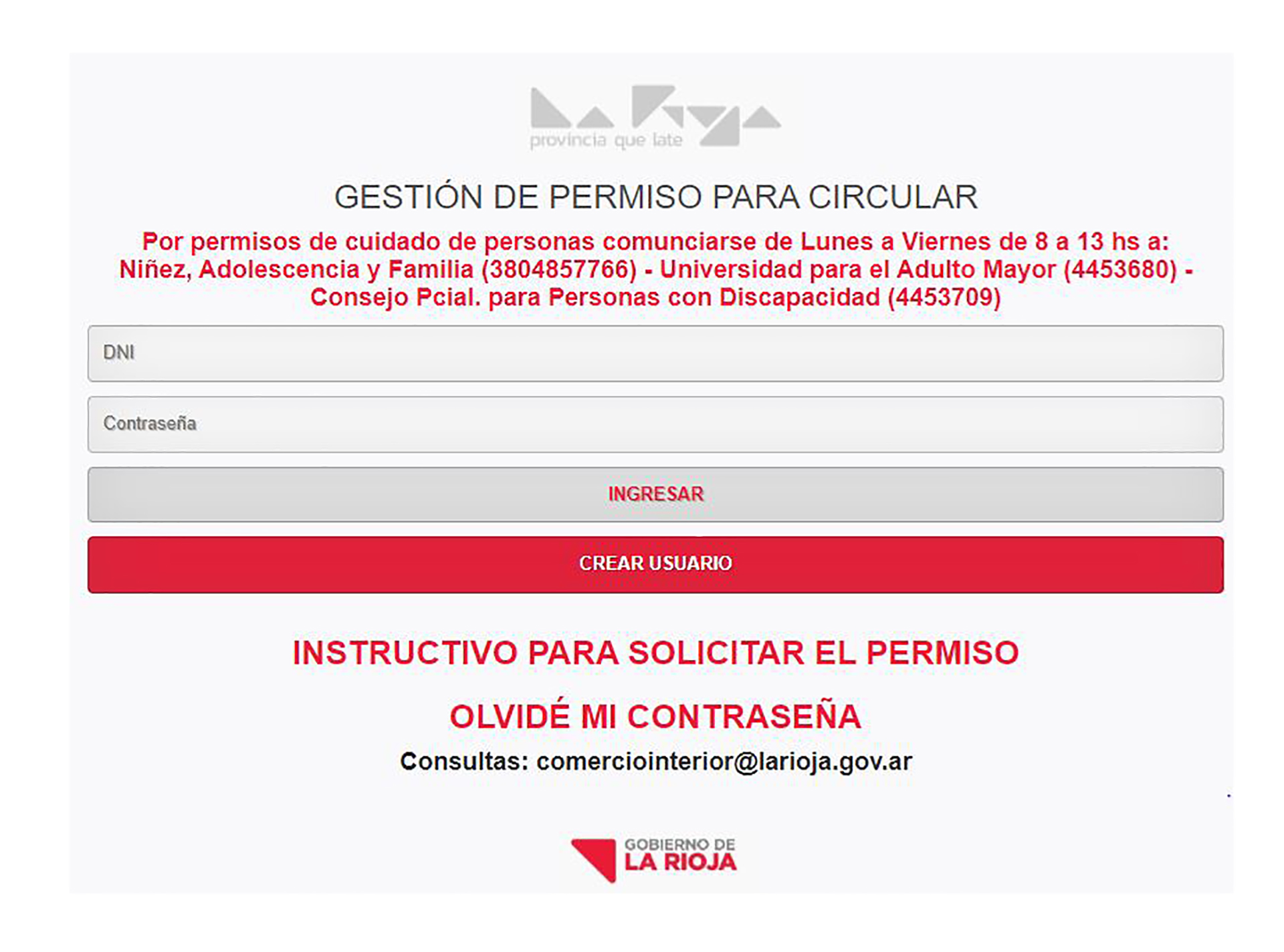 El sitio oficial para gestionar el permiso para circular en La Rioja