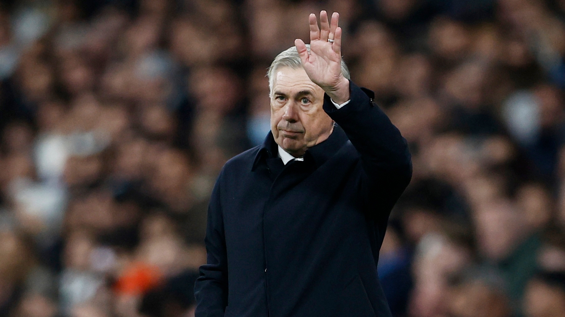 Soccer Football - LaLiga - Real Madrid v Valencia - Santiago Bernabeu, Madrid, Spain - February 2, 2023 Real Madrid coach Carlo Ancelotti during the match REUTERS/Juan Medina