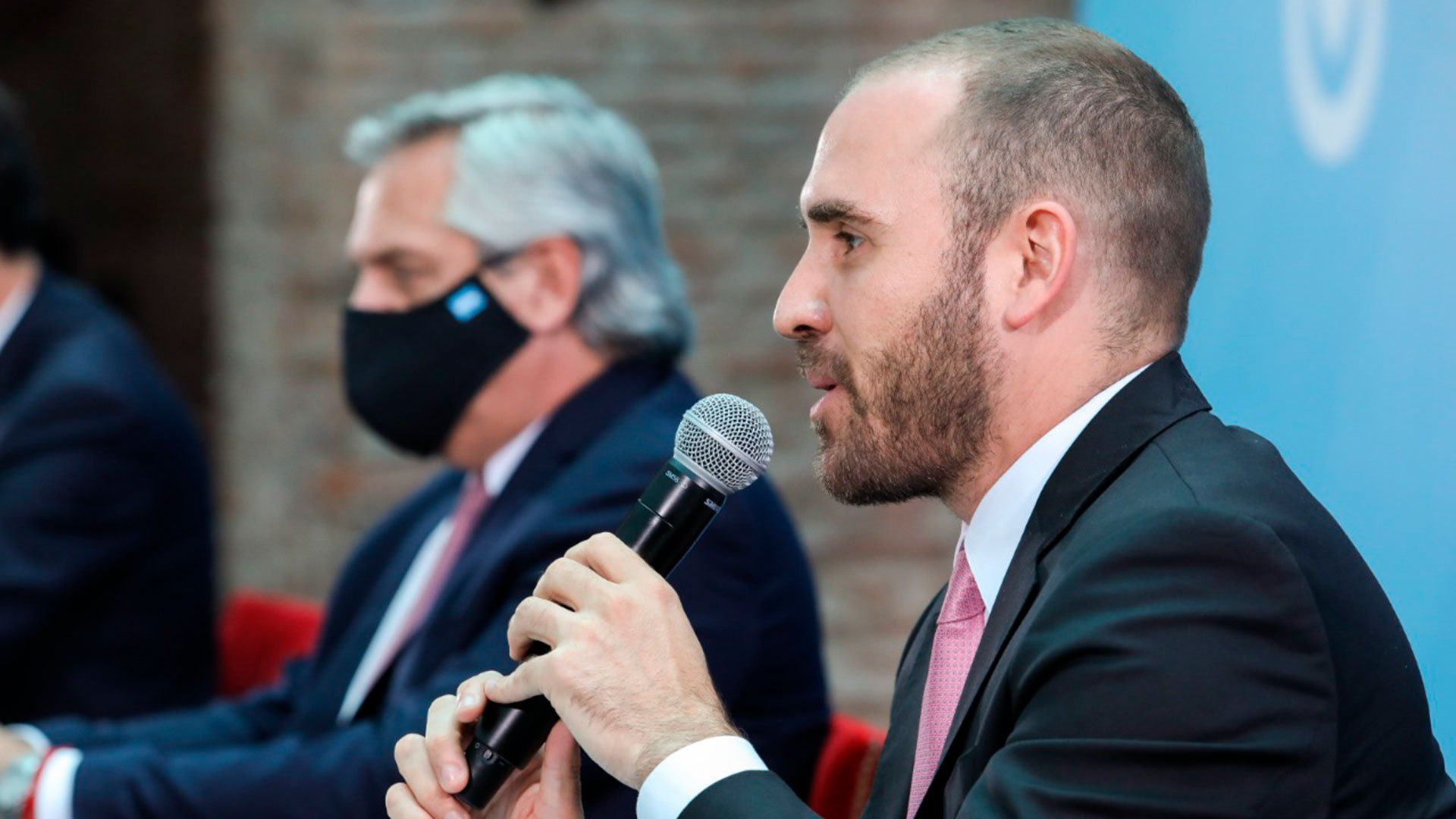 El ministro de Economía Martín Guzmán, durante el anuncio