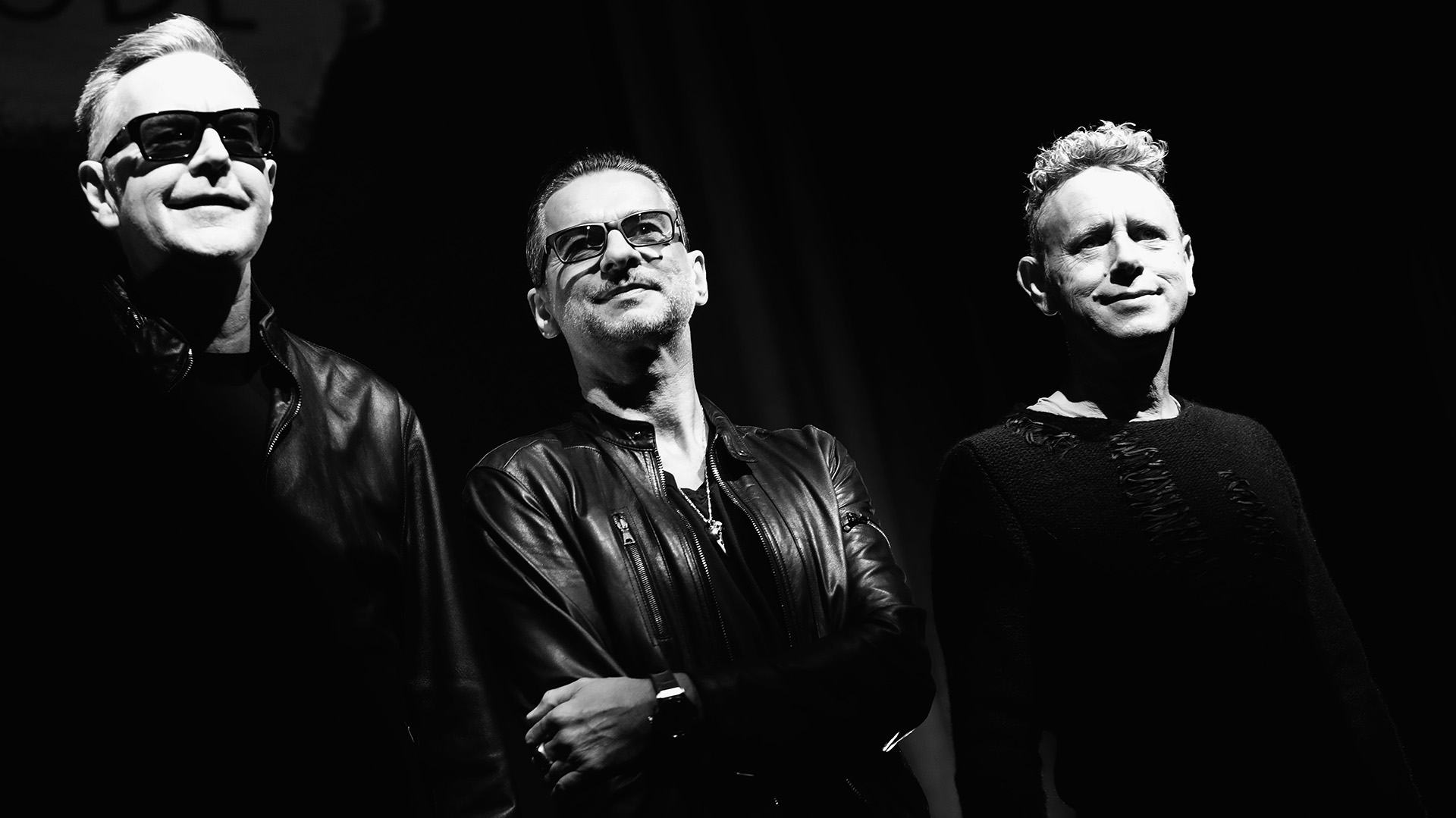 Los integrantes de Depeche Mode.  Desde la izquierda: Andrew Flether (Foto de Vittorio Zunino Celotto/Getty Images)