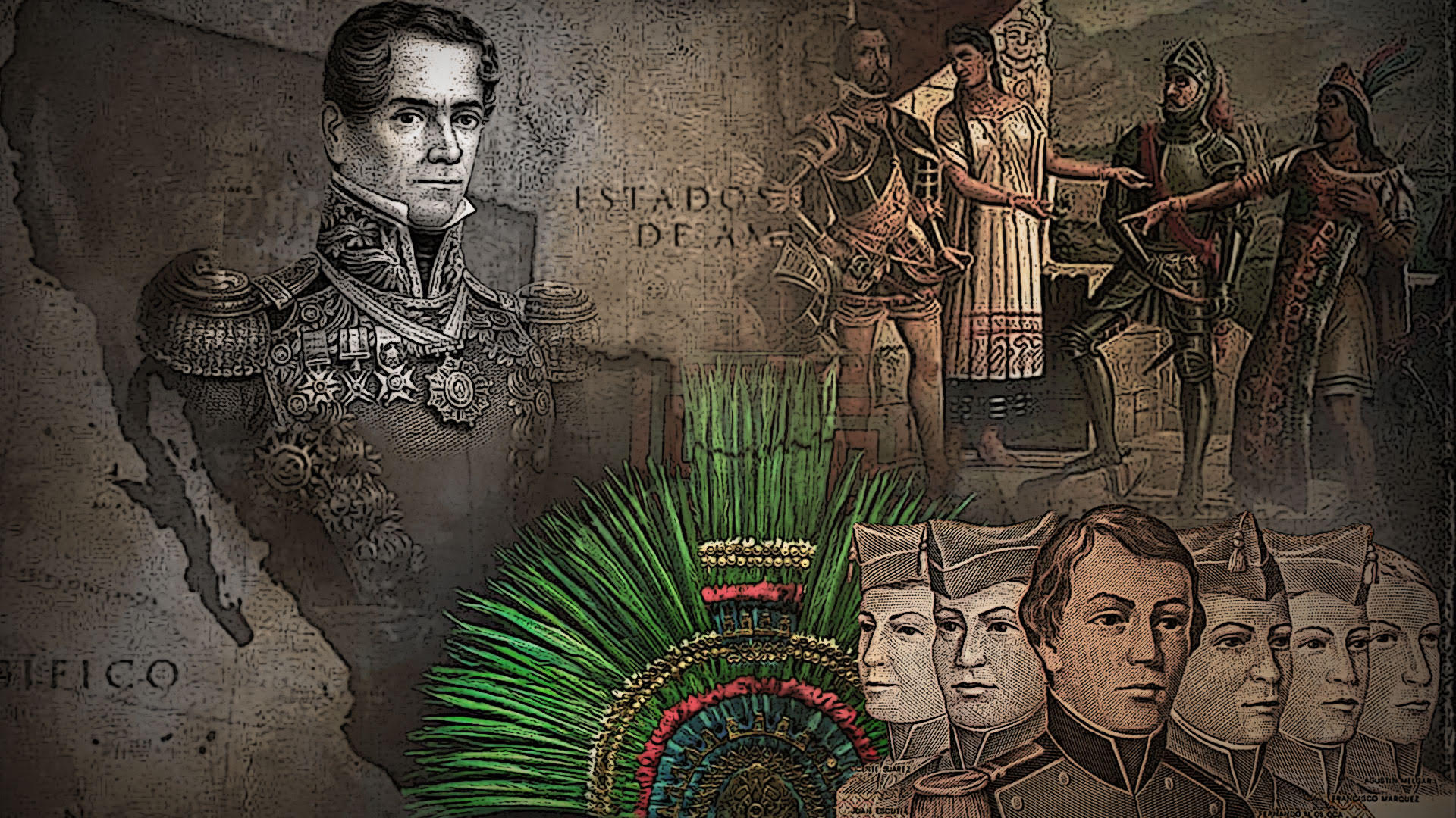 Antonio López de Santa Anna y “La Malinche” son algunos personajes históricos que están rodeados de mitos (Ilustración: Jovani Pérez / Infobae)