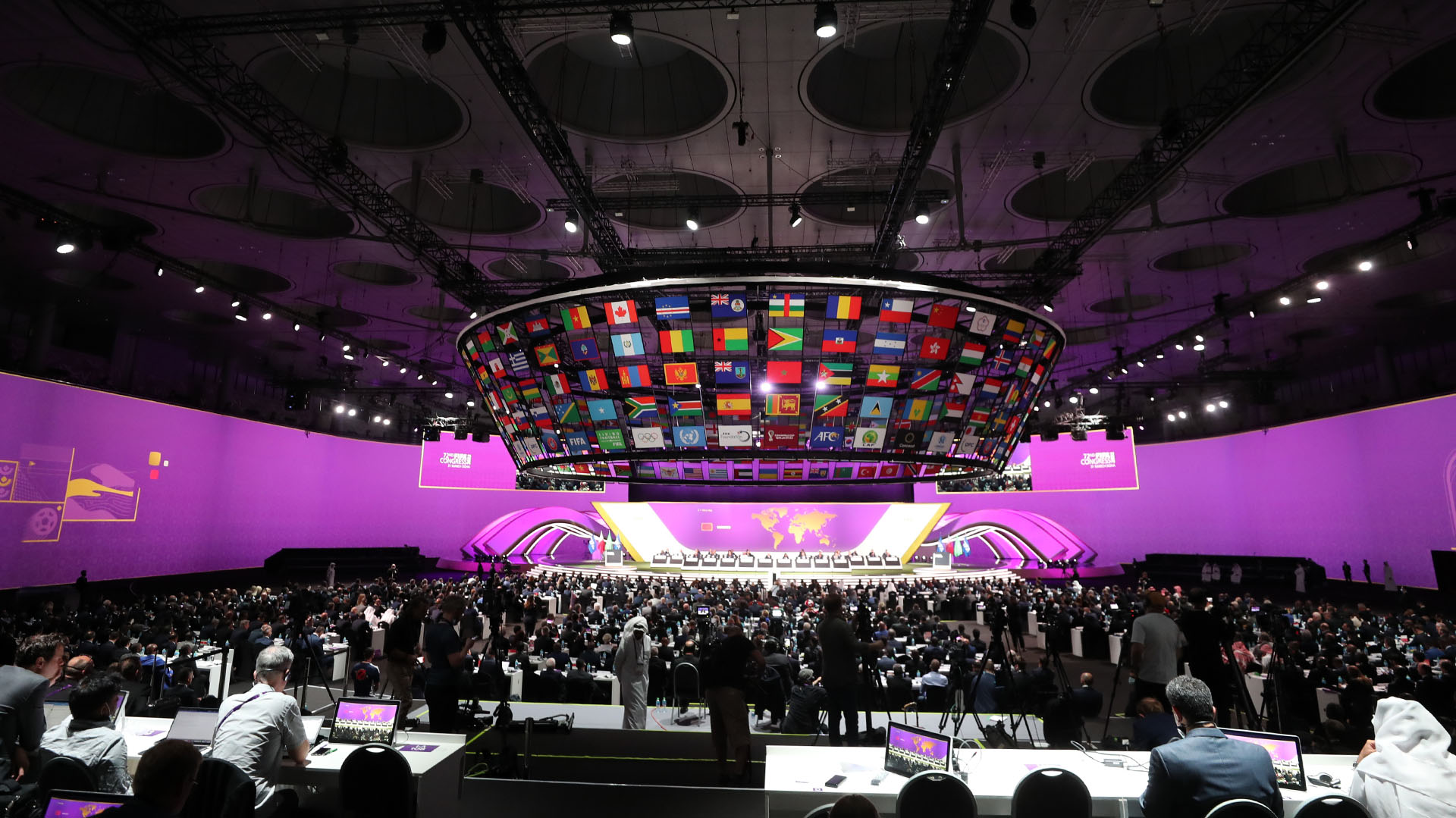 Imagen del Congreso de la FIFA en el centro de convenciones (Amin Mohammad Jamali/Getty Images)