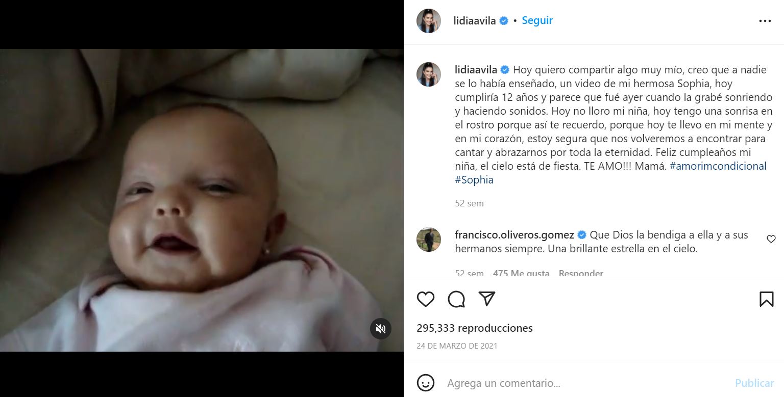 Lydia publikuje te wiadomości na cześć swojej córki (Zdjęcie: Instagram / @lidiaavila)