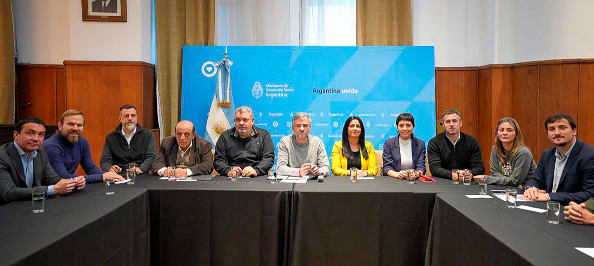 The meeting of the mayors with the minister Juan Zabaleta (Twitter: @MayraSMendoza)