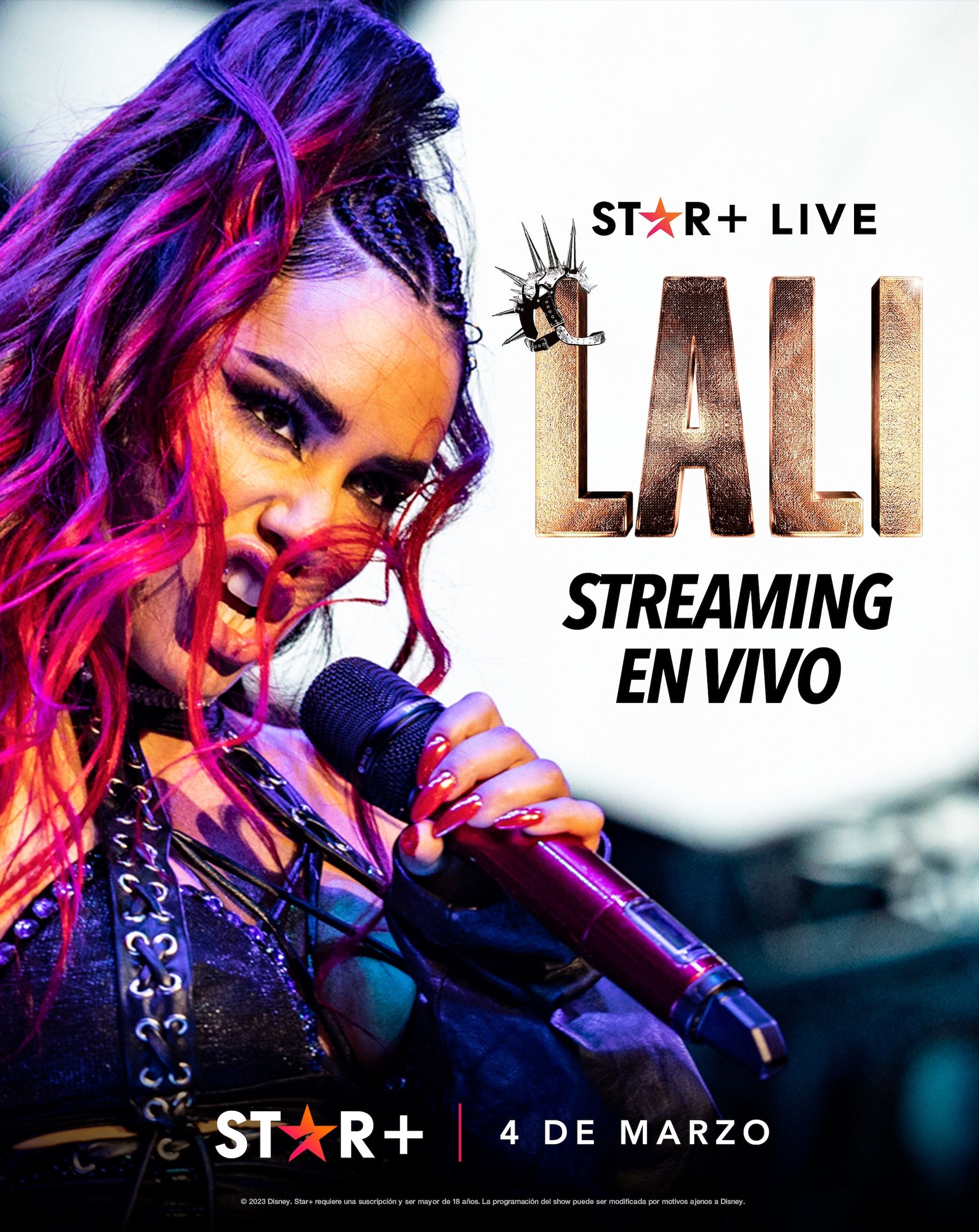 Póster oficial del concierto de Lali Espósito en streaming. (Star+)