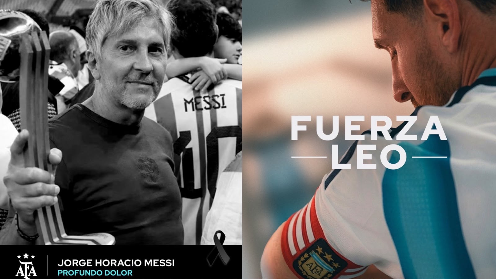 El mensaje de la selección argentina tras la muerte de Jorge Messi y la decisión que tomó la AFA