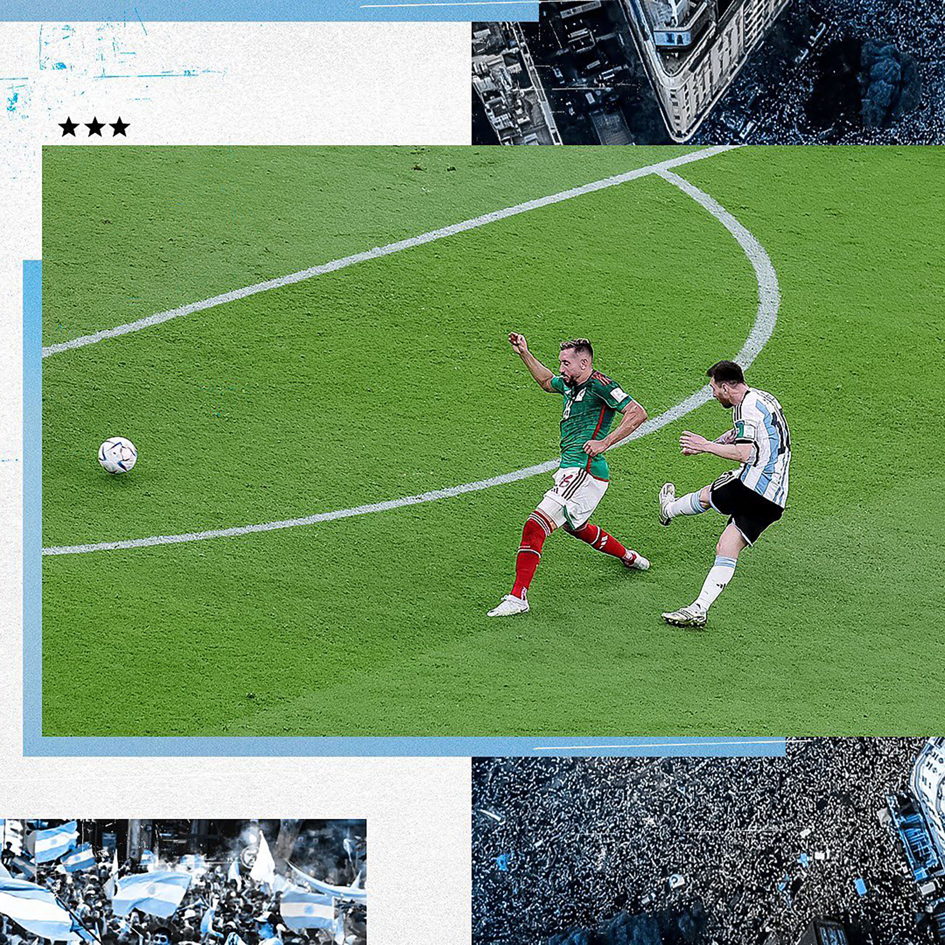 El remate de Messi ante México que derivó en el 1-0 ante los Aztecas en un partido clave para evitar la eliminación en Primera Ronda