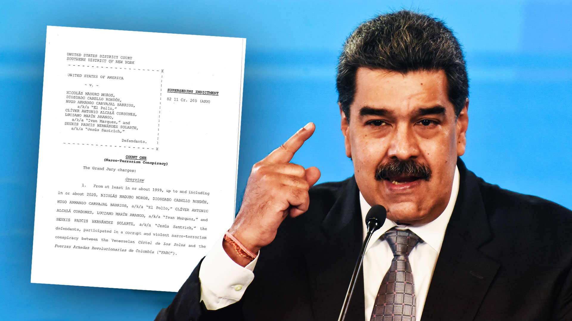 Nicolás Maduro y la acusación formal de la fiscalía del Distrito Sur de Nueva York