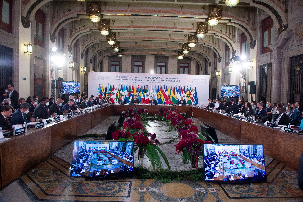 Vista genera de la VI Cumbre de Comunidad de Estados Latinoamericanos y Caribeños (Celac) en Palacio Nacional. (Foto: Presidencia de México vía REUTERS )
