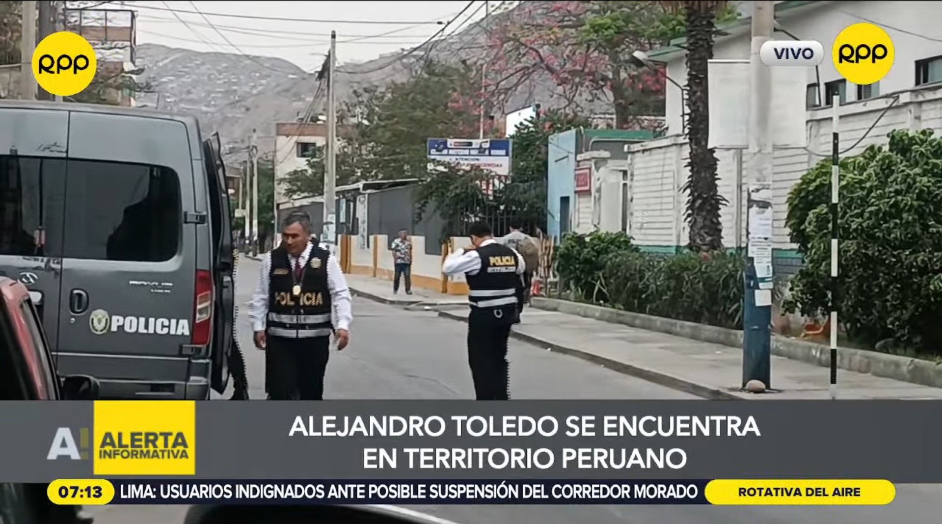 Alejandro Toledo llegará al cuartel Decibeles del Rímac