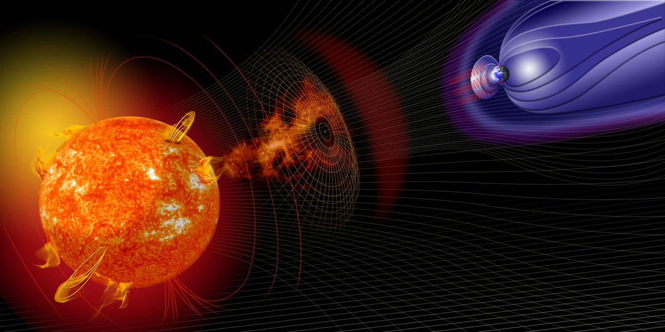 Las tormentas solares suelen viajar por todo el Sistema Solar y golpera a los planetas (NASA)