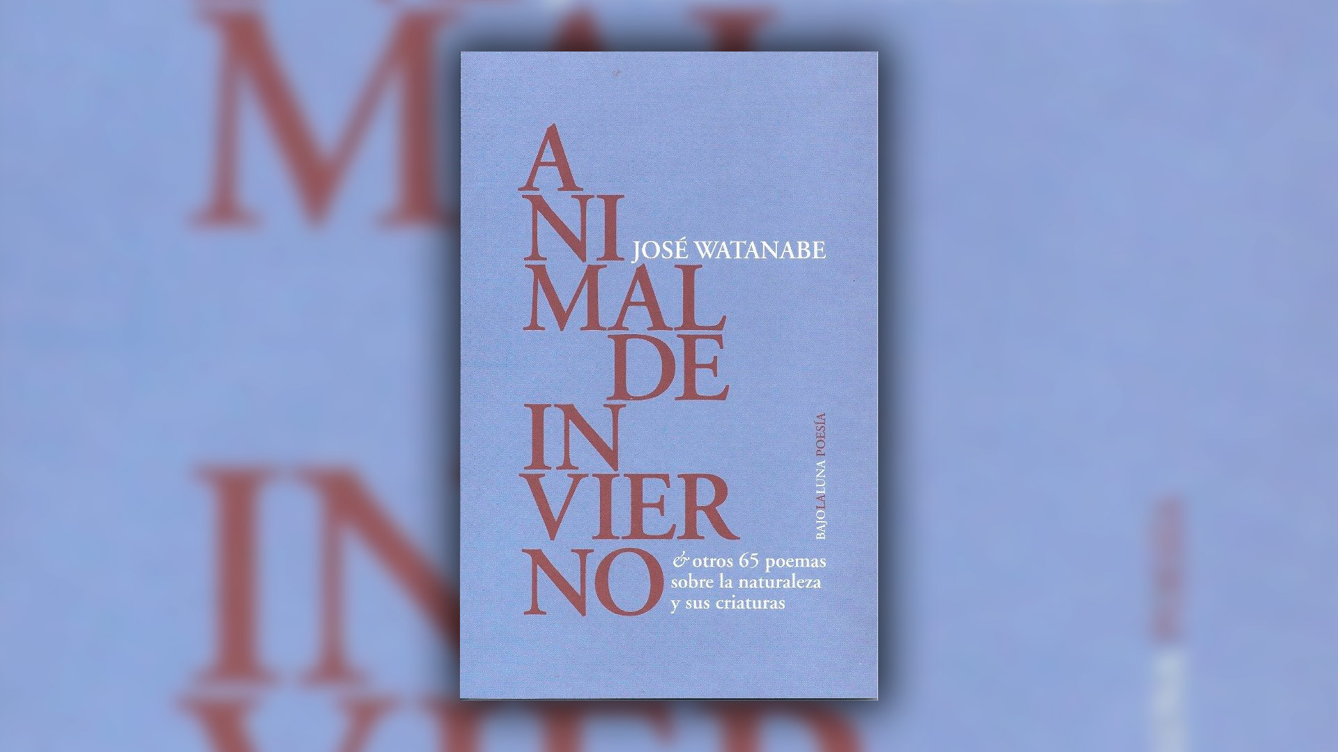 His carpenter father inherited his passion for crafts but he used it to be a poet: José Watanabe, popular language of Peru 3 "winter animal" (Editorial Under the Moon).