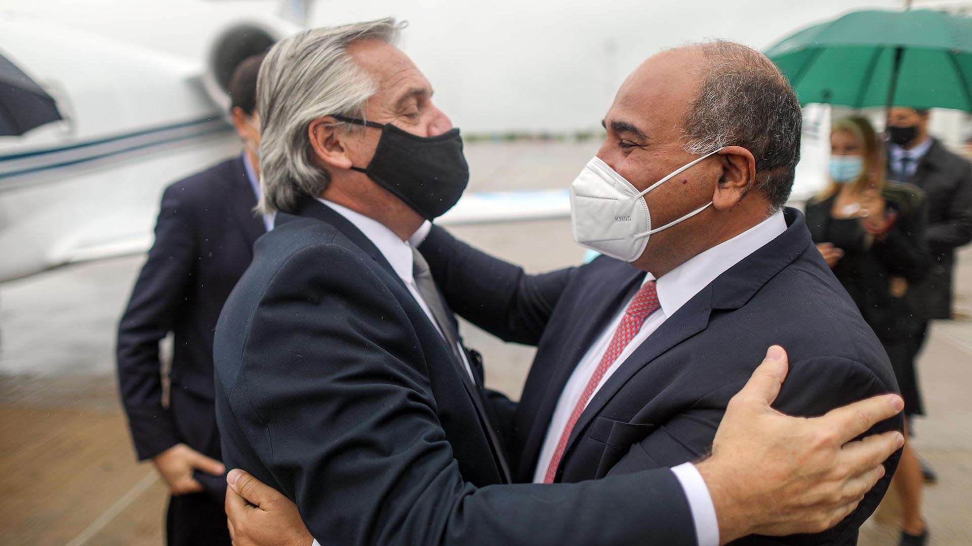 El presidente Alberto Fernández junto a Juan Manzur, durante su última visita a Tucumán (Presidencia)