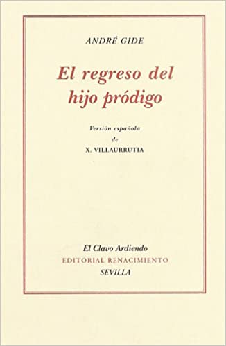 Portada del libro "El regreso del hijo pródigo", de André Gide, con la traducción de Xavier Villaurrutia.