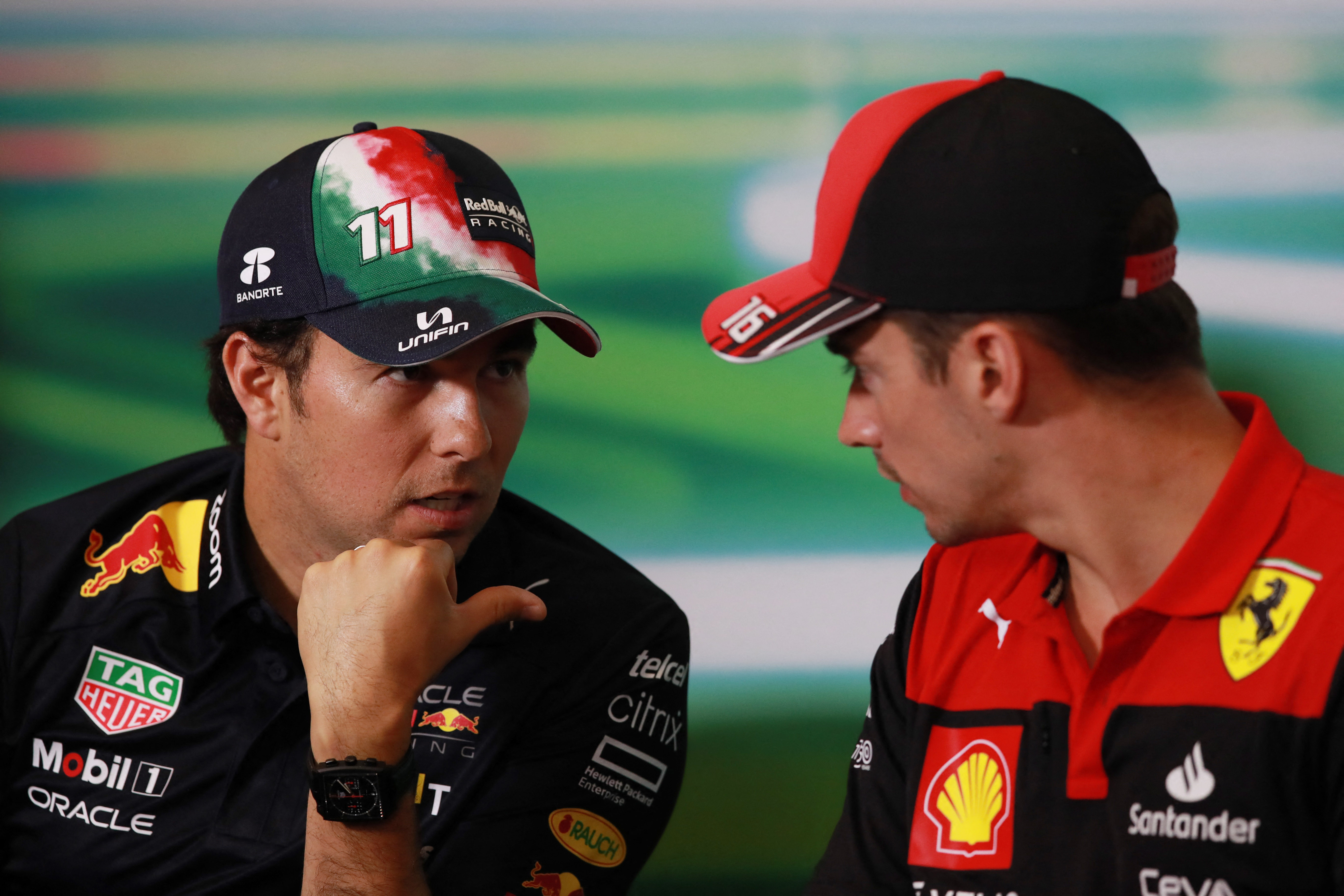Checo Pérez and Charles Leclerc are competing for the driver's runner-up position.  (Photo: REUTERS/Henry Romero)