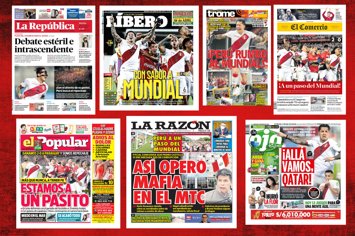 Perú al repechaje: prensa peruana destaca triunfo de la selección en sus  portadas - Infobae