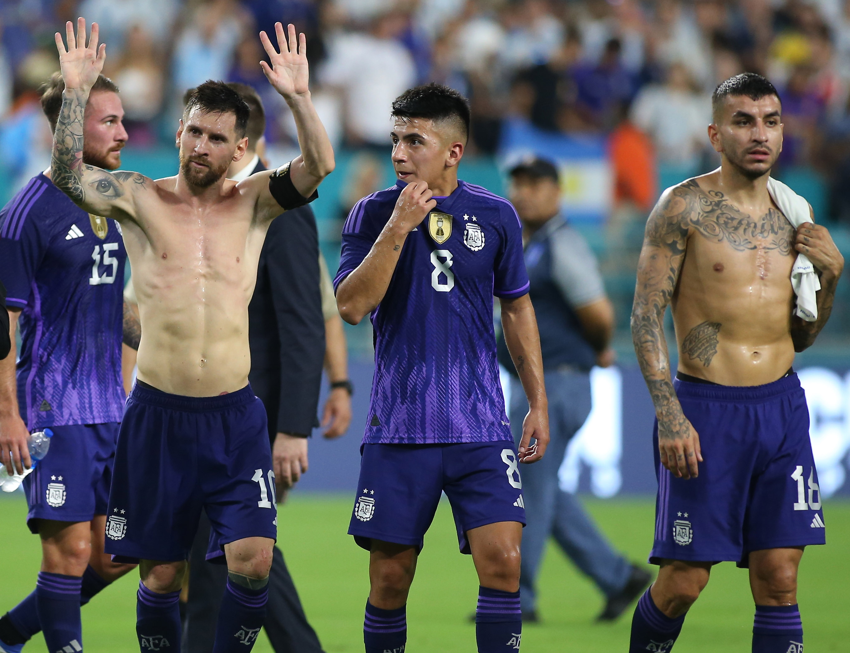 El astro rosarino celebró una nueva victoria de la Selección camino al Mundial de Qatar