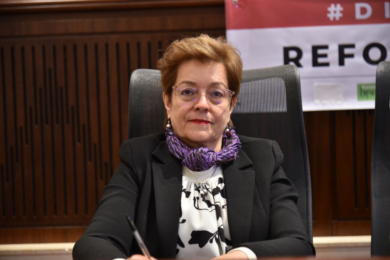 Gloria Inés Ramírez, ministra del Trabajo, en la audiencia pública convocada en la Comisión Séptima de la Cámara de Representantes hecha el 8 de mayo y denominada “Dialoguemos sobre la reforma laboral”.