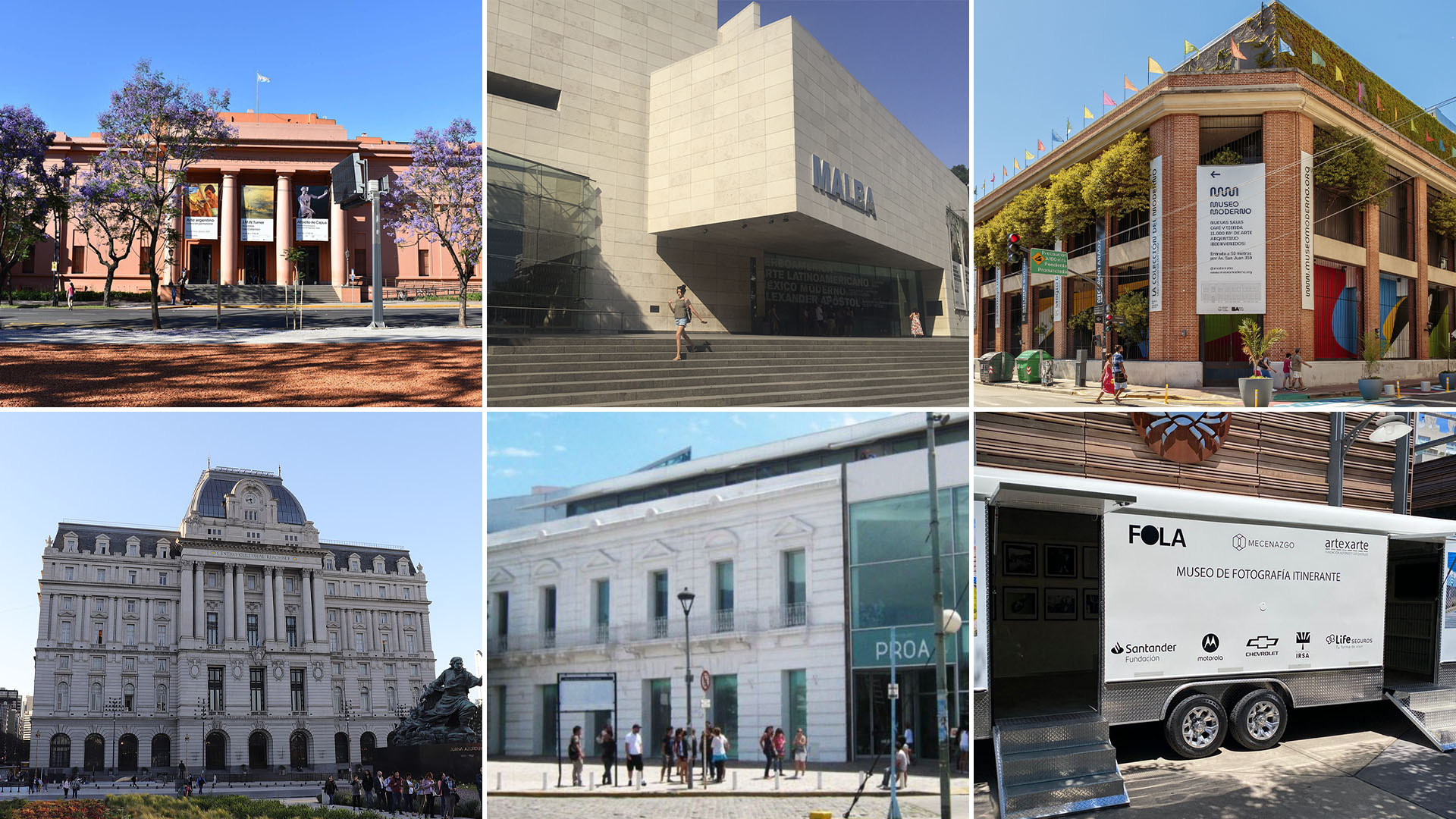 El Bellas Artes, el Mabla, el Moderno (arriba), el Centro Cultura Kirchnerm, Fundación Proa y FoLa, solo algunos de los espacios que revelaron sus muestras