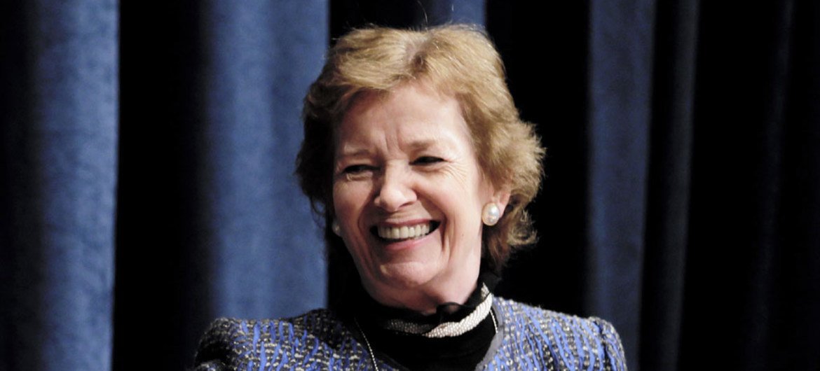 Mary Robinson fue presidenta de Irlanda y actualmente promueve la integración femenina en diversos estamentos de poder relacionados al cambio climático (ONU)
